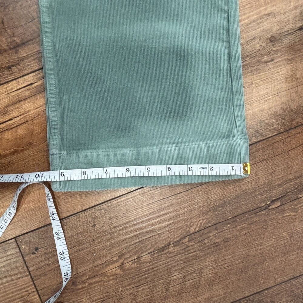 Faherty Stretch Terry Cord Patch Pocket Pant Women 27 Sea Moss Green Wide Leg - Picture 10 of 10